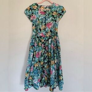 🌸 Vintage PHOOL Floral Fairy Midi Dress – Cottagecore Boho Perfection 🌼